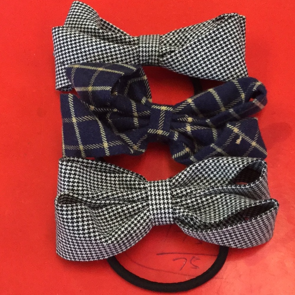 Hand made bow hair ties
